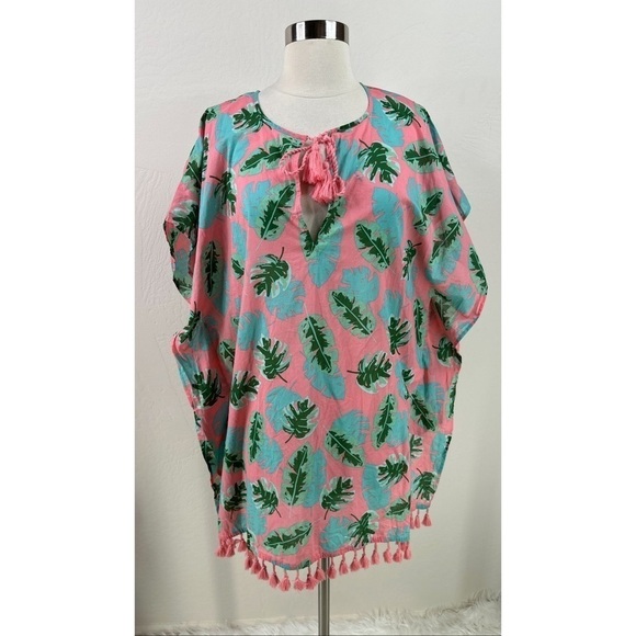 J. Crew Other - J. Crew Tropical Fringed Tunic Top